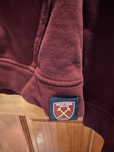Sudadera con capucha de fútbol West Ham United para hombre XL color bloqueado mercancía oficial - Imagen 3 de 6