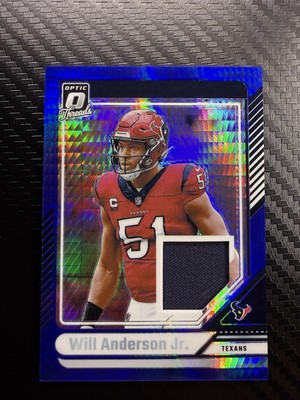 2024 Panini Donruss Optic Threads Will Anderson Jr. #DTB-WAJ Blue Hyper Patch