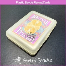 Bicycle Rider Clear Playing Cards Transparent Sealed Deck Vintage Outdoor Pink