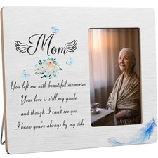 Mom Memorial Gifts for Loss of Mother, Remembrance Sympathy Gift Wooden Pictu...