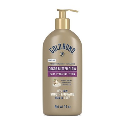 Gold Bond Cocoa Butter Glow Daily Hydrating Lotion with Shea Butter, Cocoa Butte
