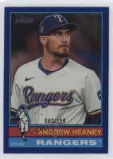 2025 Topps Heritage Chrome Blue Border 60/150 Andrew Heaney #55 2g8