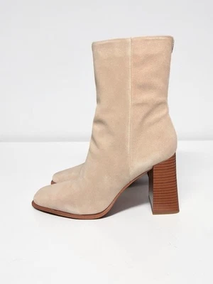 🌻NUEVOS con Caja Sam Edelman Ivette Botines Sésamo Gamuza Puntera Cuadrada Talla 11 - Imagen 1 de 4