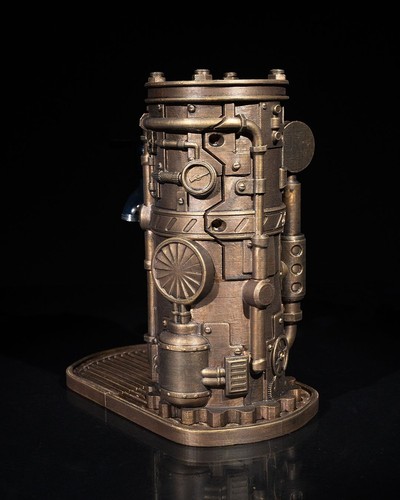 Steampunk Wine Dispenser – 3D Printed Wine Pump with Custom Label - Picture 5 of 7