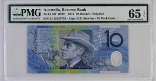2012 Australia $10 Dollars PMG 65