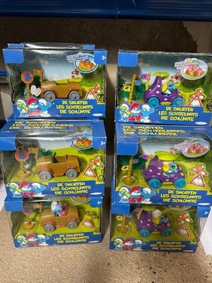 Jakks Pacific Schlümpfe Rückziehauto Spielset Schlumpfine Neu / Ovp