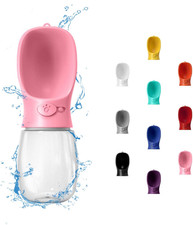 Portable Dog Water Bottle 12oz Leak Proof Dispenser Travel Walking Hiking Trails