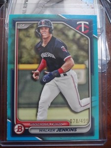 Walker Jenkins 2024 Bowman 1st SKY BLUE BORDER SP /499 Paper Prospect BP-43 Rare