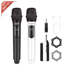 Cordless Dynamic Microphone System Clear Sound, Rechargeable, Ideal for Events