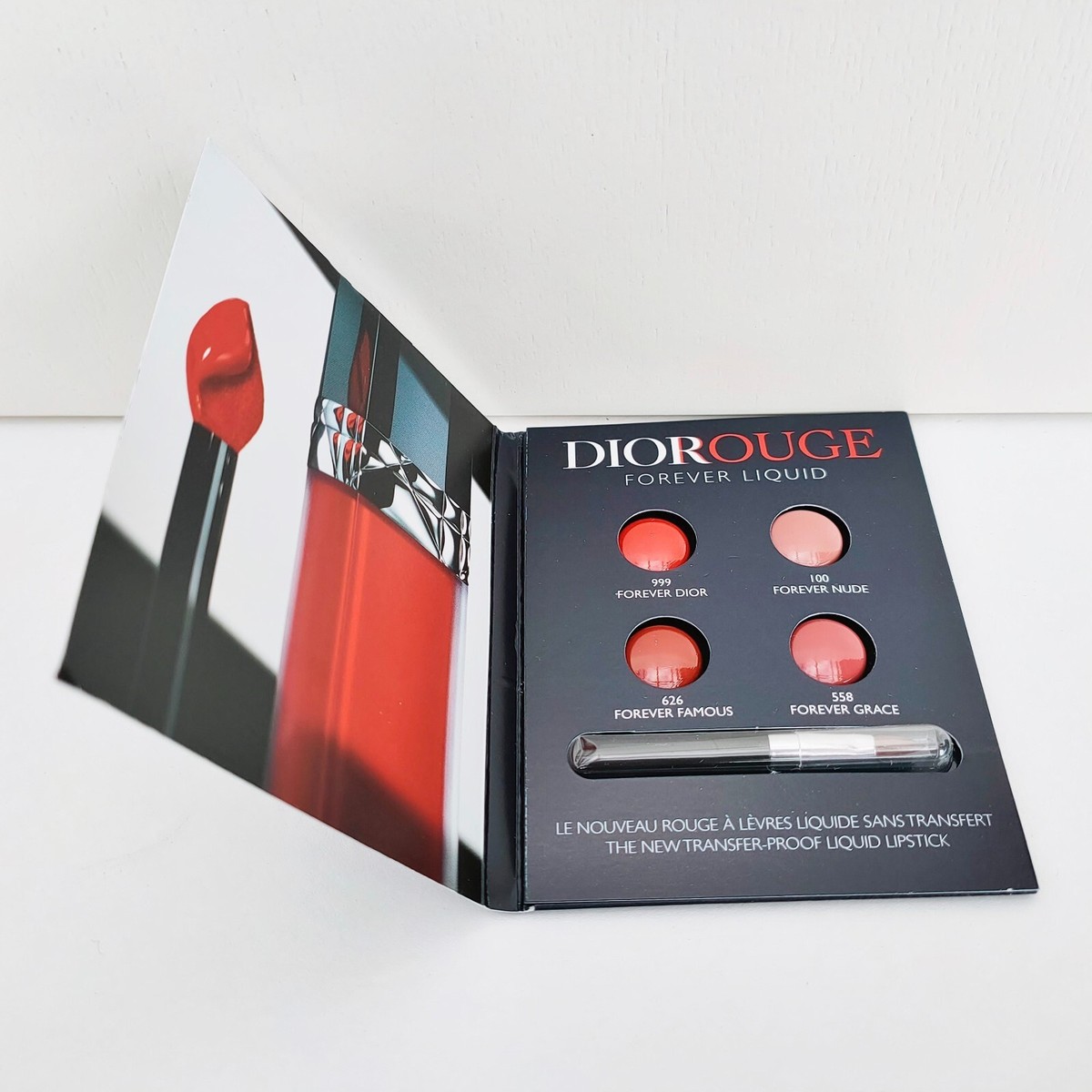 Dior Rouge Dior Forever Liquid Lipstick shades Brush Sample