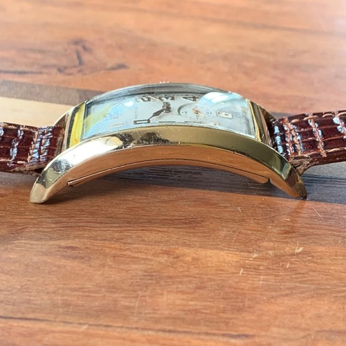 1937 Waltham 50mm Long Curvex Style Art Deco 10K Gold Filled Wristwatch - SCARCE - Picture 7 of 13