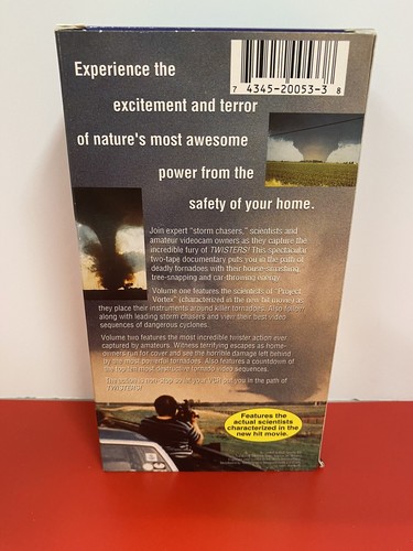 Twisters Natures Fury VHS Movie 1996 Tornado Storm Path~2 tapes~Tested~VG Cond - Picture 2 of 6