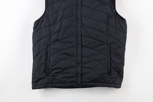 Vintage Lands End Womens Medium Blank Quilted Full Zip Puffer Vest Jacket Black - Picture 3 of 15
