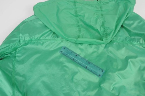 Hugo Boss Cobeen Veste Homme US 40R Mince Vert Brillant Look Capuche Cachée - Foto 10 di 11