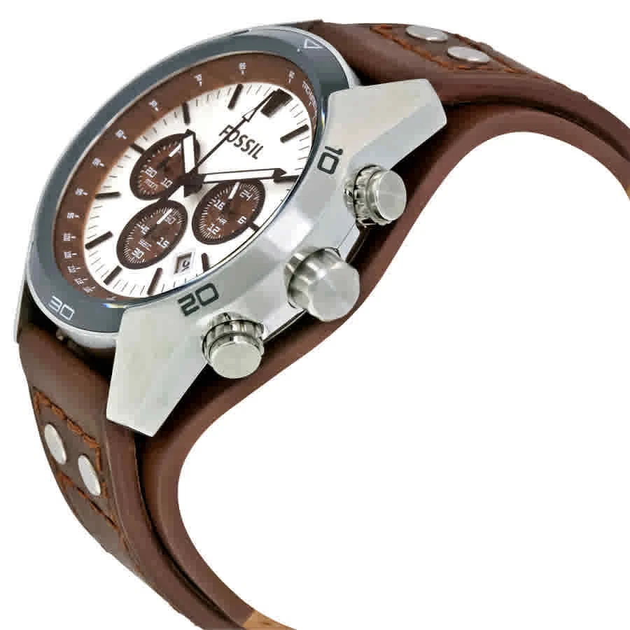 Watch eBay CH2565 Fossil Chronograph Cuff Men\'s Coachman | Leather 796483125131