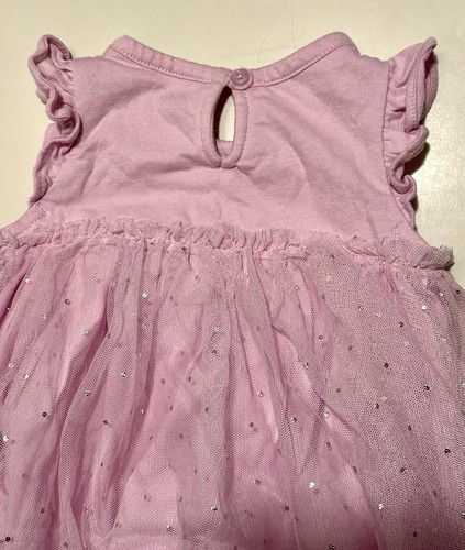 Baby Gap Light Purple Tulle Tutu Bodysuit Dress 0-3 Months w/ Sparkly Dots - Picture 4 of 9