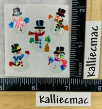 Sandylion SMALL SNOWMEN Essentials Stickers RARE 1 SQUARE WINTER SNOW
