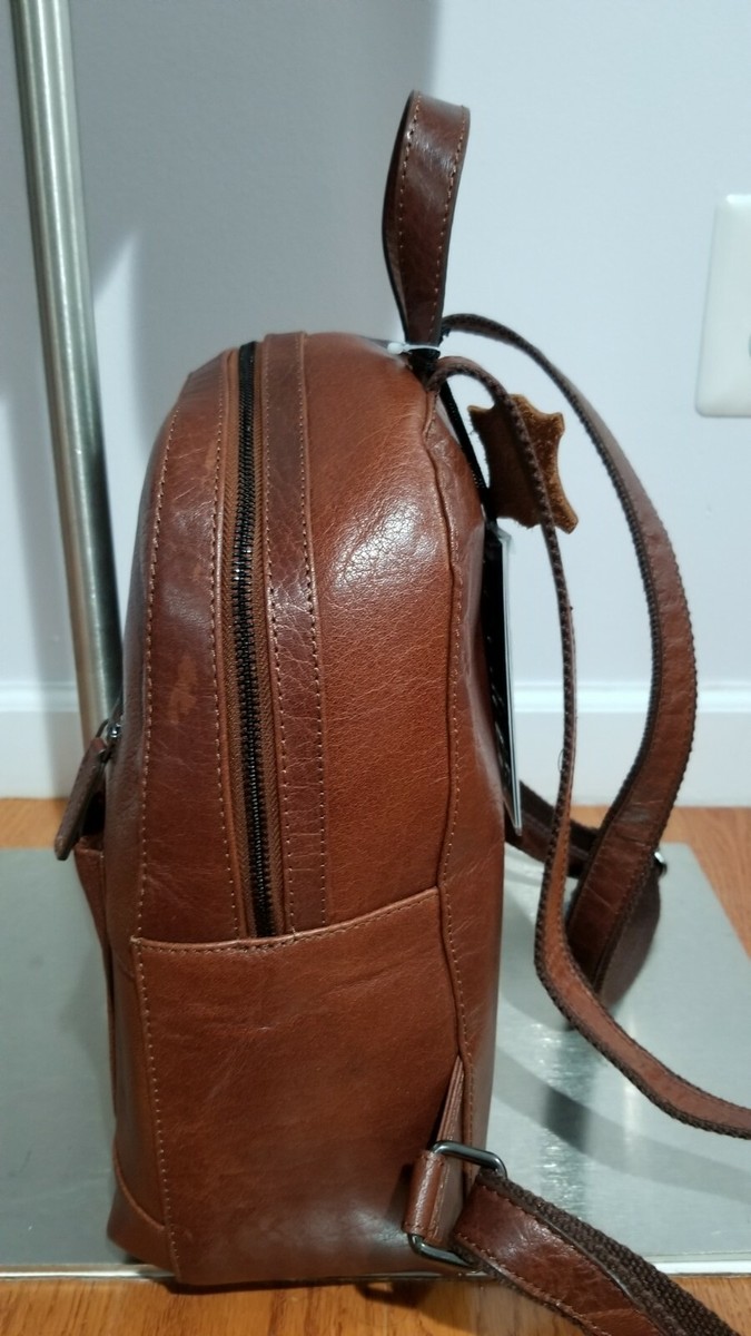 Genicci Brown Leather backpack Discover falcon this laptop bag can be worn as backpack or  main image 2