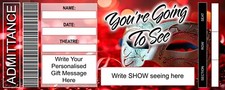 Printed Theatre Show  Ticket Event Gift Present Bespoke Add Name Theatre To From