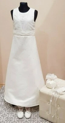 Kommunionkleid Bolero Kommunionskleid Blumenmädchenkleid Taufkleid Kleid - Bild 1 von 4