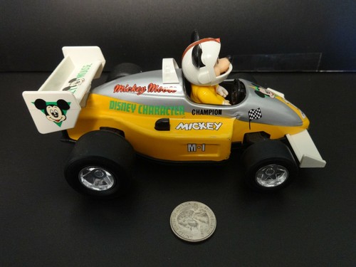 Masudaya of Japan Disney Mickey Mouse Yellow M-1 Race Car - Loose & Nice - Picture 2 of 5