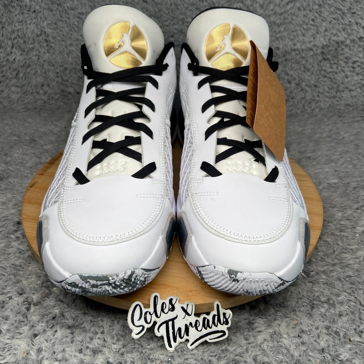 Air Jordan 38 XXXVIII Low Men Size 13 White Metallic Gold  display picture 3