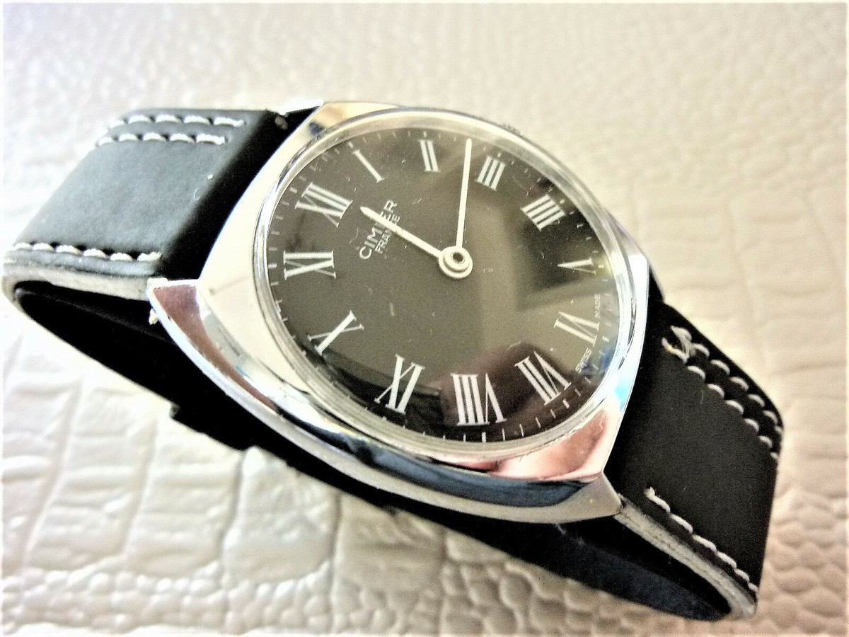 Montre Bracelet Vintage CIMIER Suisse Mécanique - Boîtier Plastique Multicolore, Cadran Doré - Pour Femme