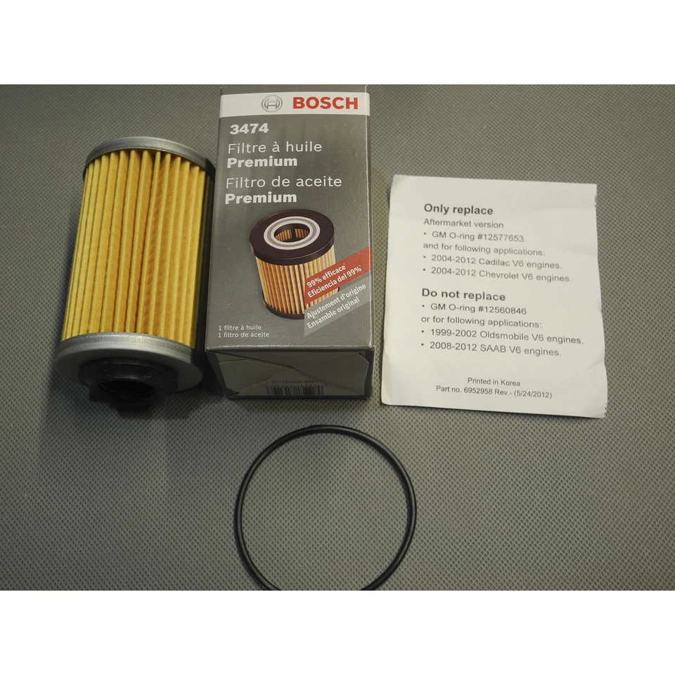 Фильтр масляный премиум-класса BOSCH 3474 для двигателя Cadillac CTS Chevrolet Colorado Saab - Изображение 2 из 4