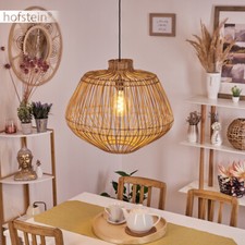 Rattan Vintage Hänge Lampen Pendel Leuchten Schlaf Wohn Ess Zimmer Beleuchtung 