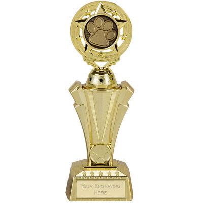 DOG PAW TROPHY AGILITY OBEDIENCE SHOW DOGS PUPPY PET AWARD FREE ENGRAVING RM653