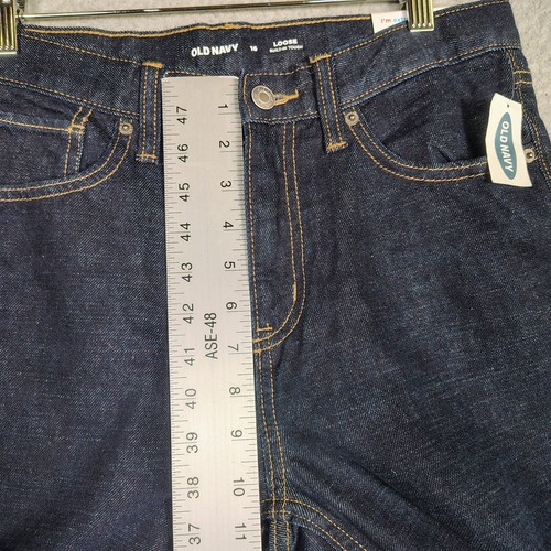 Old Navy Jeans Boys 16 Blue Denim Loose Built-In Tough Adjustable Waist NWT - Picture 8 of 13