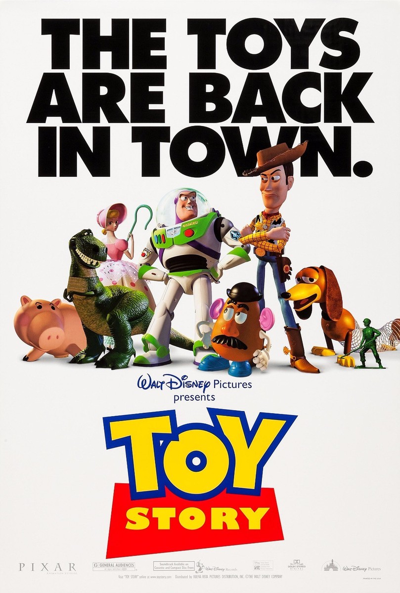 90s 当時物　TOY STORY UK版　ポスター パネル TOY STORY (1995) ORIGINAL MOVIE POSTER -THE TOYS ARE BACK IN TOWN