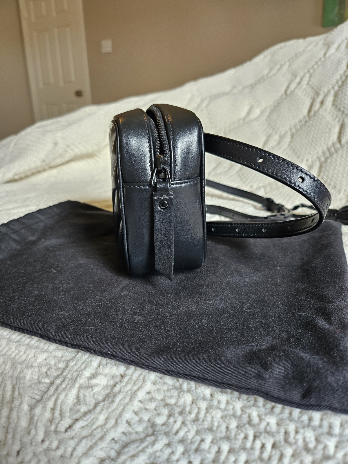 Borsa da cintura autentica Saint Laurent YSL Lou