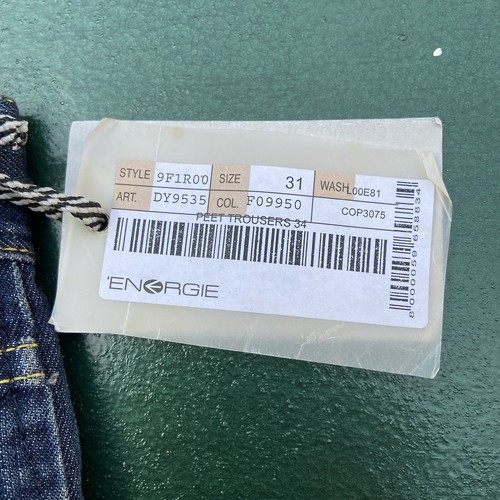 Y2K Deadstock Energie Peet Jeans Men’s W34 L34 Blue Denim Straight Leg Sixty - Picture 15 of 15