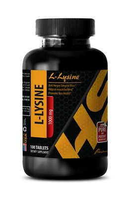 #ad reduce blood pressure L LYSINE 1000mg 100 Tablets heart health supplement 1B $19.02