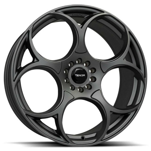 20 inch 20x8.5 Venom VEN43 Matte Gunmetal wheels rims 5x112 +35
