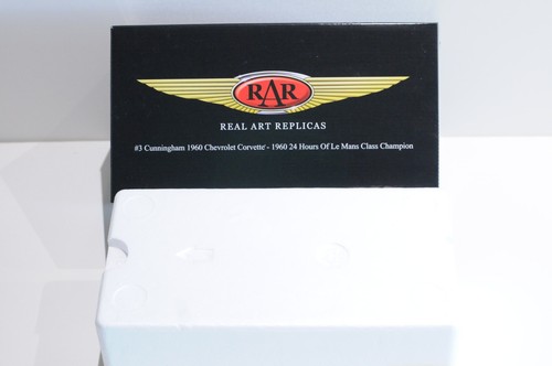 RAR REAL ART REPLICAS #3 CUNNINGHAM 1960 CHEVROLET CORVETTE IN SCALE 1:18 NEW AN