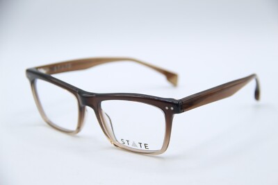 NEW STATE DAMEN LATTE DARK BROWN FADE AUTHENTIC DESIGNER EYEGLASSES 53-19
