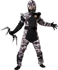 new ARCTIC FORCES NINJA Samurai Warrior Child Costume Sz L 10-12 Halloween Outfi