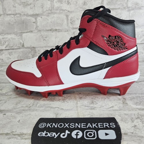 Nike Air Jordan 1 Mid TD Chicago Football Cleat FJ6805-106 Men's Size 11.5 - Picture 4 of 6