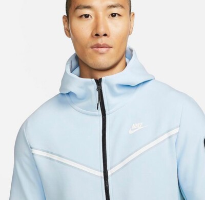 Nike Sportswear Tech Fleece Full Zip Hoodie Celestine Blue Mens