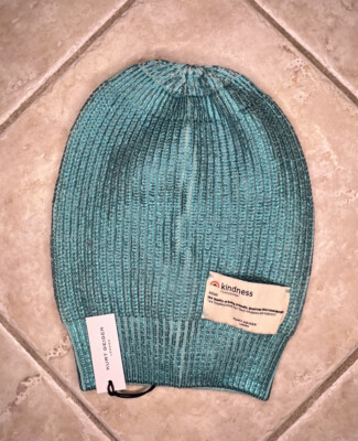 Kurt Geiger London O/S BE KIND Kindness Foil Beanie Metallic  display picture 2