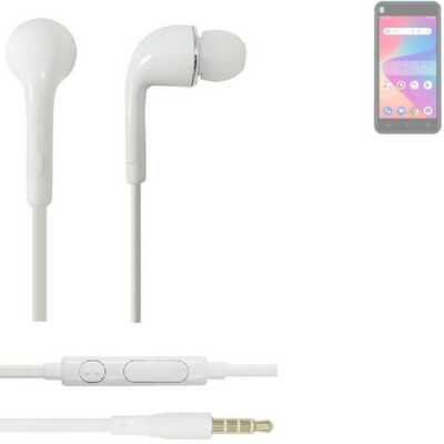 Kopfhörer für BLU Studio X10L 2022 headset Ohrstöpsel in ear plug weiß