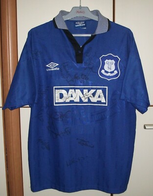 ウェア 95 AWAY UMBRO Everton FC #10 M Everton 1995 Away Umbro Shirt
