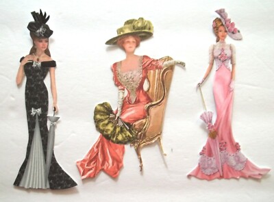 3D UPick Vintage Victorian Ladies Animals  Scrapbook Card Making Embellishment