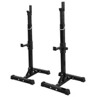2PCS Adjustable Squat Rack 40"-66" Steel Press Stands Barbell Dumbbell Bench
