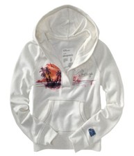 NWT AEROPOSTALE JUNIOR'S SUNSET CROPPED PULLOVER HOODIE SWEATSHIRT SIZE LARGE L