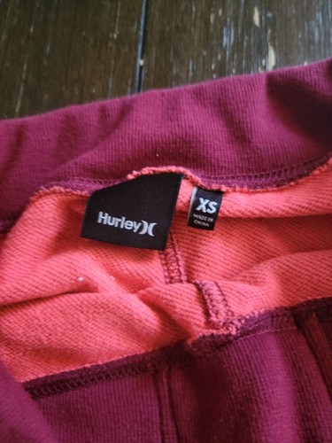 Hurley Nike Dri Fit Girls Pants With Drawstring Maroon & Orange Size 4/5 - Picture 6 of 11
