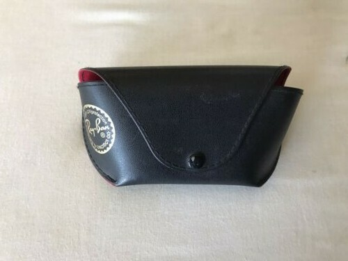 Funda para gafas de Ray Ban vinilo negro genuino con cierre a presión | eBay