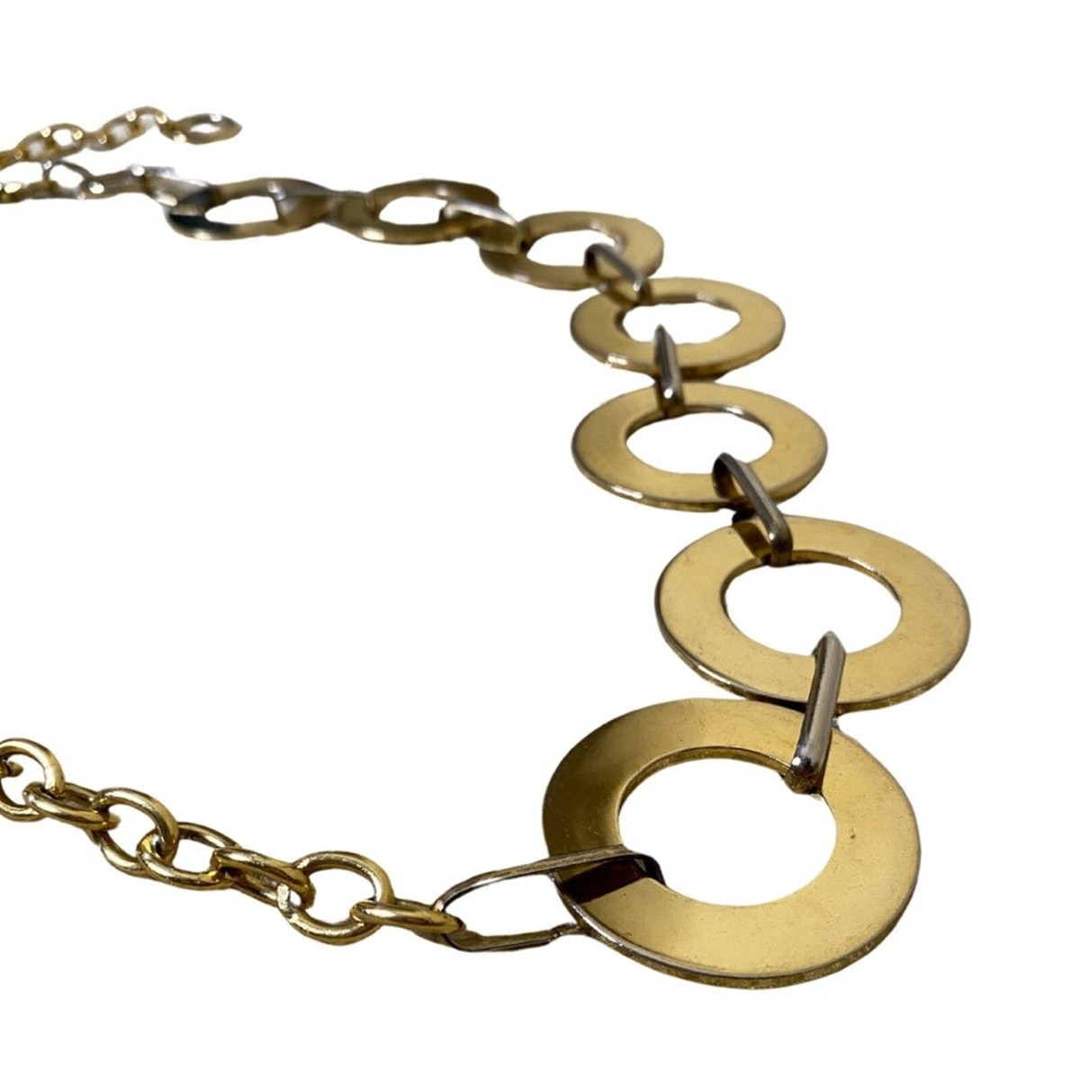 Vintage Y2K Gold Circle Chain Belt | eBay